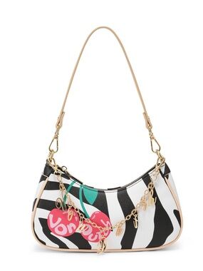 Von Dutch Cherry Zebra Shoulder Bag NWT